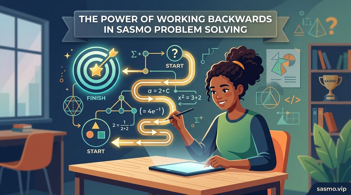 The Power of Working Backwards in SASMO Problem Solving